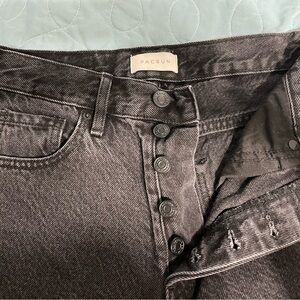 PacSun Black High-Rise Button-Fly Jeans